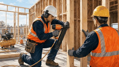 Safety Matrix illustration about Pneumatic Nail Gun & Framing Nailer Safety.